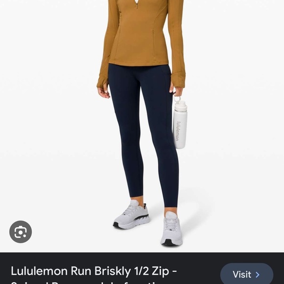 Lululemon Run Briskly Half Zip jacket, Spiced Bronze, Size 8 - Picture 2 of 9